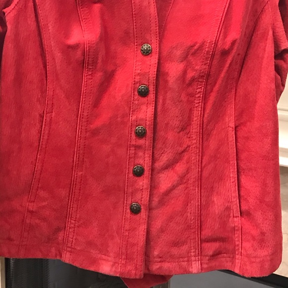 LAL Suede/Leather Red/Rust Jacket - Picture 12 of 14